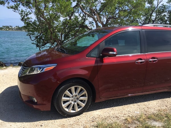Toyota Sienna by the sea