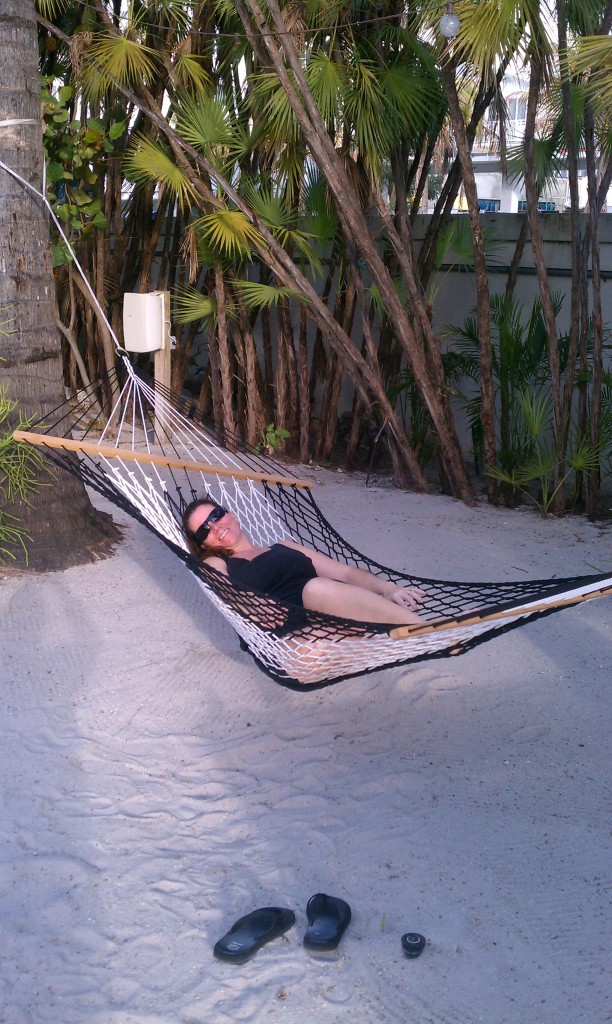 Desiree in hammock in Miami