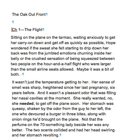 the oak first page