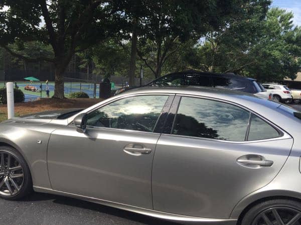 Lexus IS 350 at tennis courts
