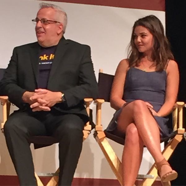Tom Chiodo of Entertainment Industry Foundation and actress Danielle Campbell 