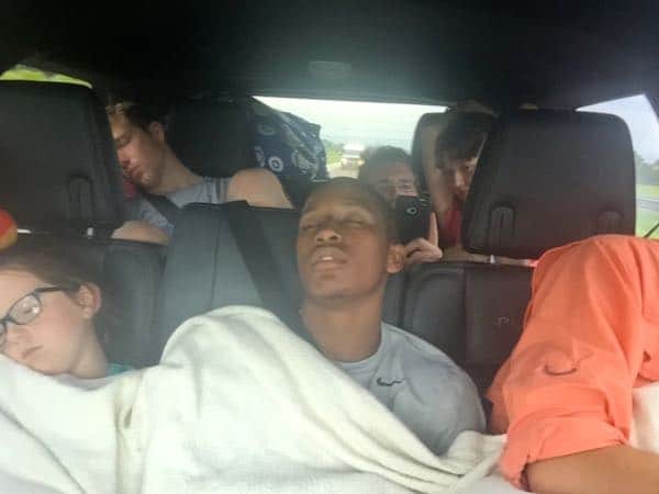 sleeping in the car