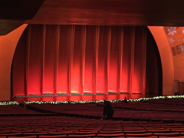 The curtain as seen from the audience.